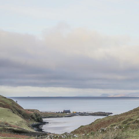 Take in the stunning views of Loch Pooltiel from the garden and home