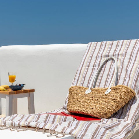 Sit back and relax on the poolside sunloungers