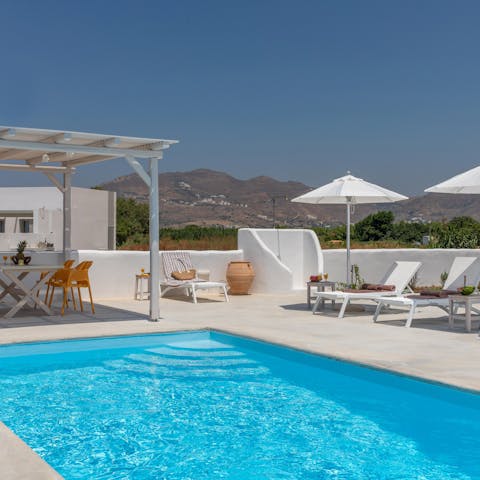 Enjoy a refreshing swim in the private pool