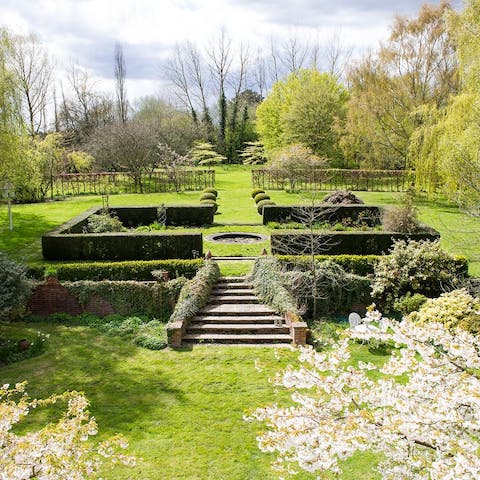 Roam the beautifully manicured gardens