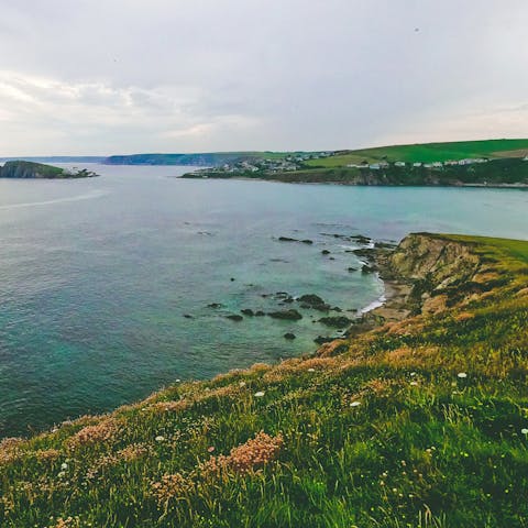 Take a drive to the pretty Bantham Beach, twenty minutes away