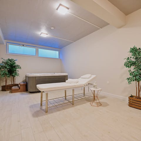 Unwind and pamper in the wellness area