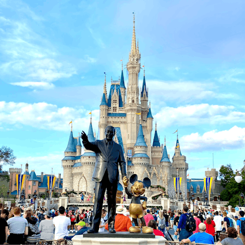 Spend the day at magical Disney World, just a seven-minute drive away