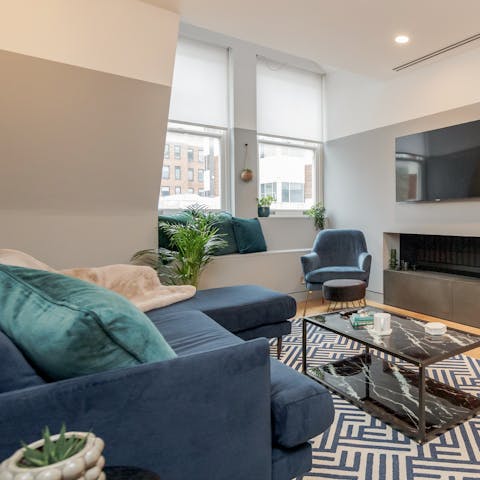 Get cosy and settle in for an evening of movies on the comfy sofa