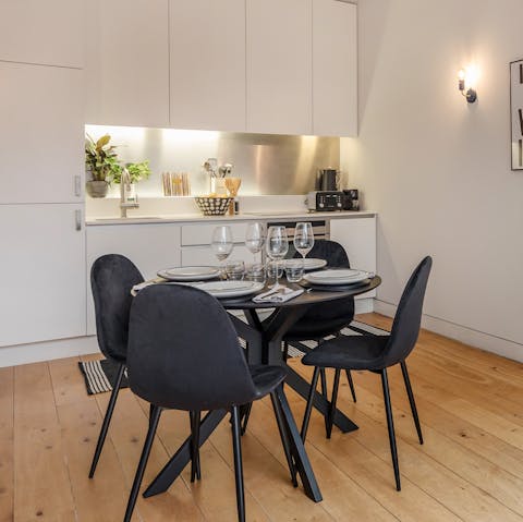 Enjoy delicious family meals in the dining area