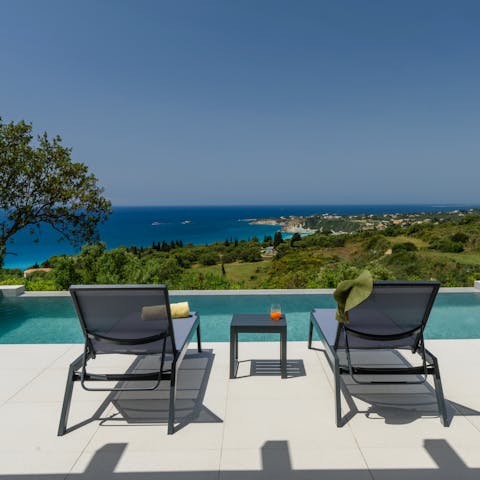 Spend lazy days by the pool or make the short drive to the beach