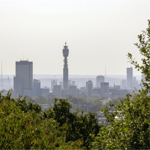 See the whole city from Parliament Hill Viewpoint, eleven minutes away on foot