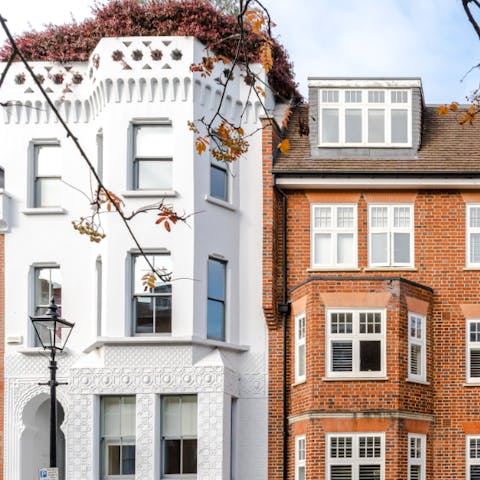 Admire the absolutely gorgeous architecture lining your street