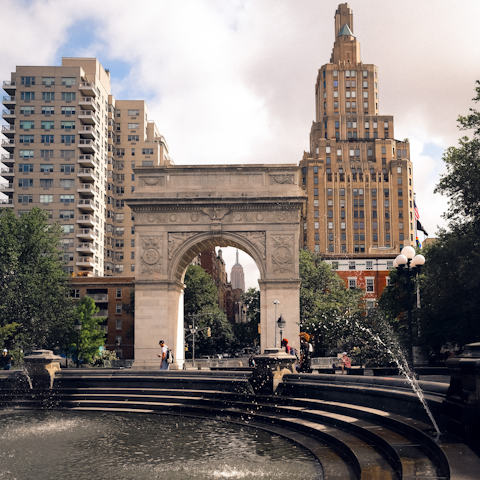 Walk a few minutes to Washington Square Park