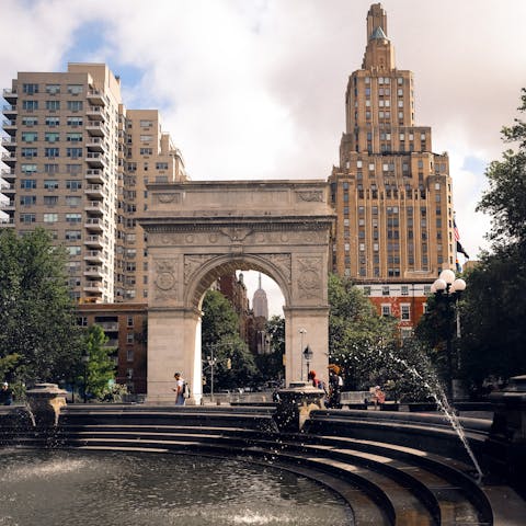 Walk a few minutes to Washington Square Park