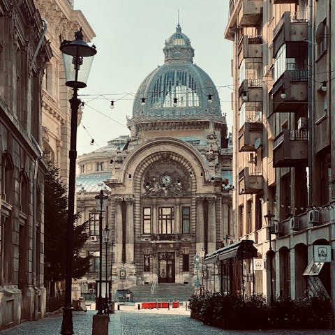 Stay just outside Bucharest's old town and explore the streets of the "Paris of the East"