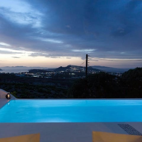 Watch day turn to night over drinks on the terrace