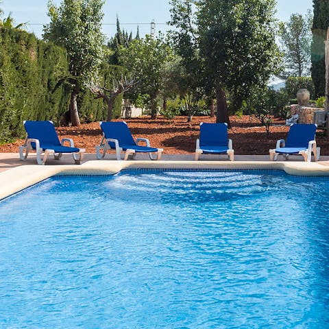 Practice your strokes in the private pool