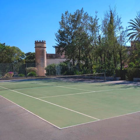 Play a few games of tennis out on the courts
