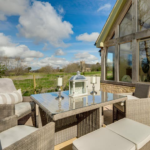 Enjoy beautiful views while relaxing in the garden