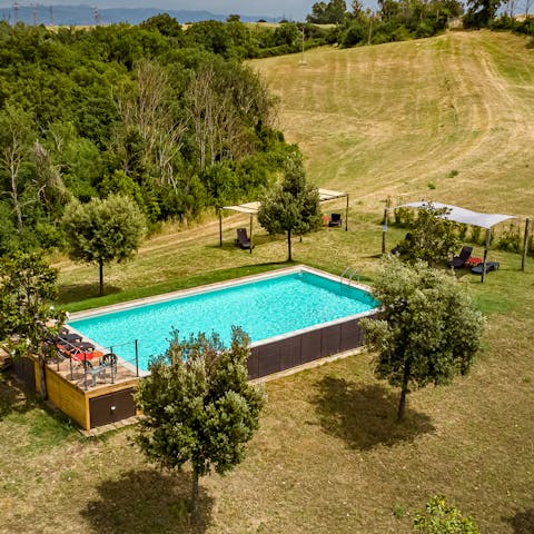 Beat the heat with a dip in the shared pool