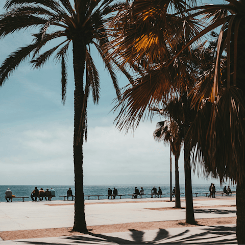 Begin your Barcelona stay with a ten-minute stroll to the beach