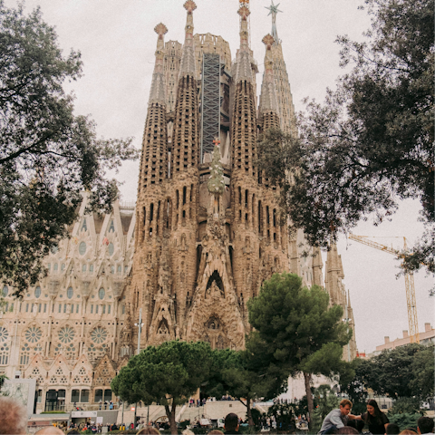 Explore iconic sights like Sagrada Família – a short metro ride away