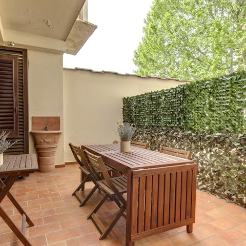 Enjoy laidback evening drinks on the terrace