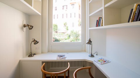 Plan your daily schedule in the cosy study