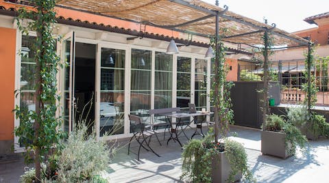 Sip sweet bellinis on your spacious terrace