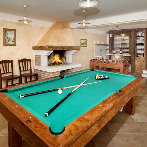 Strike up abit of friendly competition in the games room