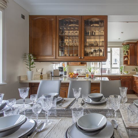 Set the table for a family dinner