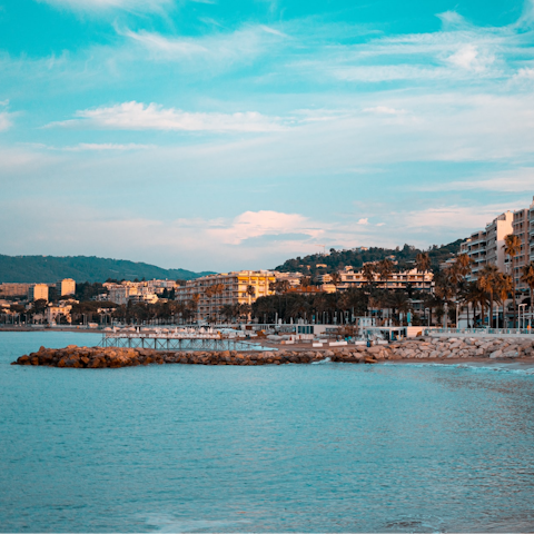 Swim in the sea – Croisette Beach Cannes is minutes away
