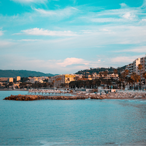 Swim in the sea – Croisette Beach Cannes is minutes away