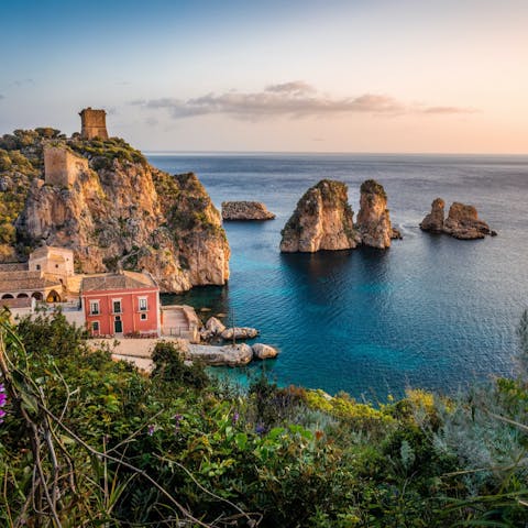 Explore the charming coastal town of Donnalucata, less than twenty-five minutes' walk away