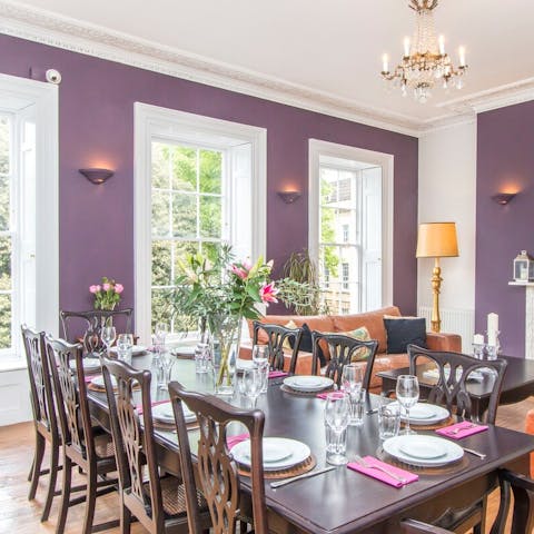 Treat yourself to a catered feast arranged by the hosts