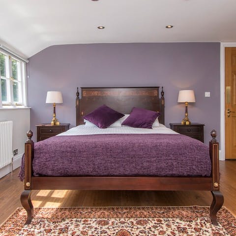 Admire the selection of antique furniture
