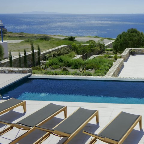 Admire far-reaching sea views from the private pool