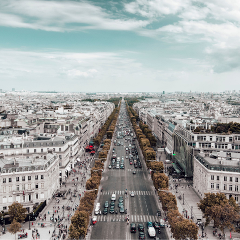 Browse the shops on the nearby Champs-Élysées