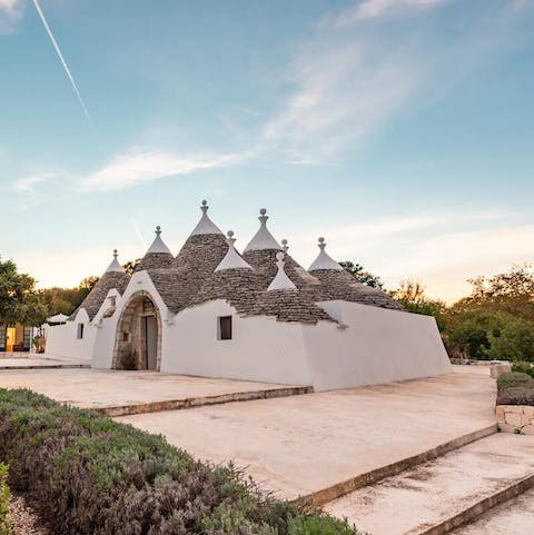 Stay in a traditional Trullo building