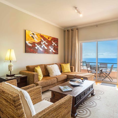 Align your chakras in the peaceful, Eastern-inspired living area