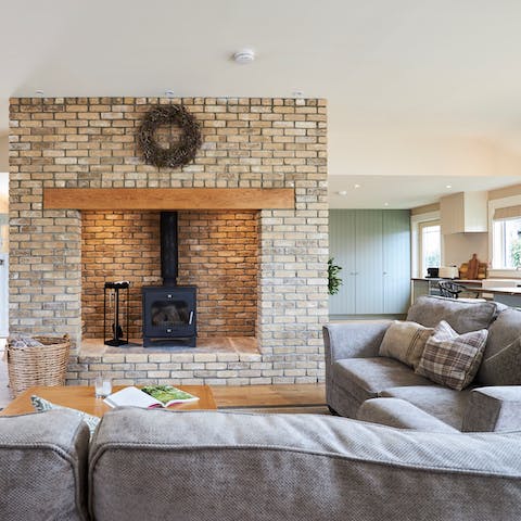 Spend chilly evenings cosied up around the fire