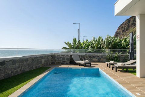 Hang out by the pool on a warm afternoon