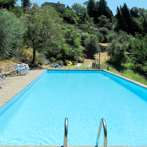 Cool off from the Tuscan sun with a dip in the pool