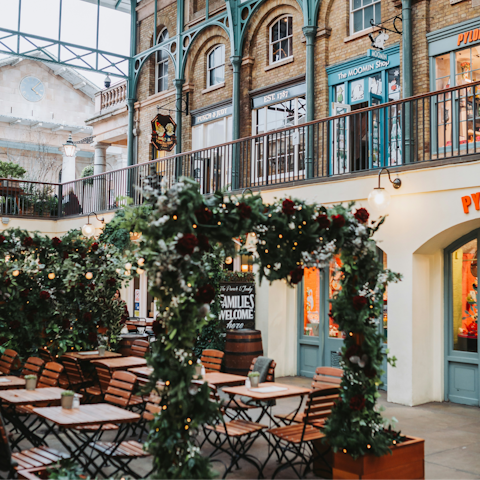 Stroll ten minutes to Covent Garden to shop and dine
