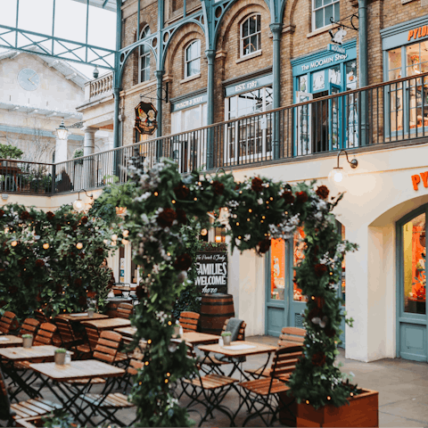 Stroll ten minutes to Covent Garden to shop and dine