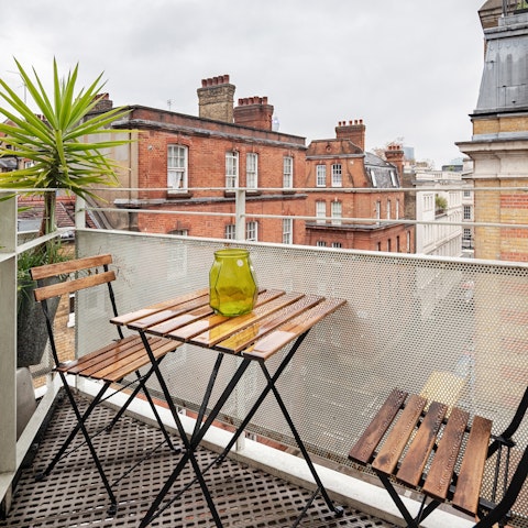 Enjoy your coffee on the balcony as the city wakes up