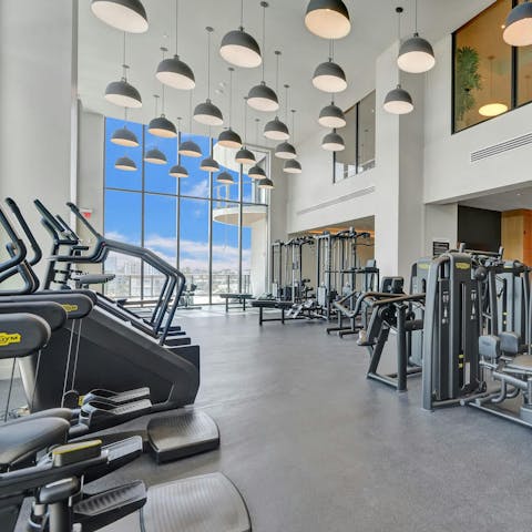 Start the day strong in the on-site shared gym