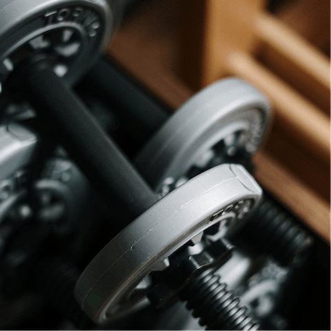 Pump some serious iron in the communal gym