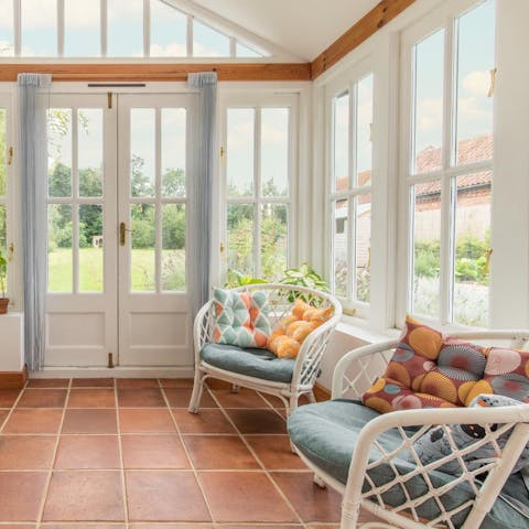Settle down in the sunroom with a cup of tea and a good book