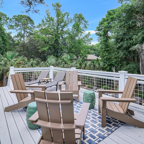 Find the perfect spot for relaxing sunset drinks on the deck