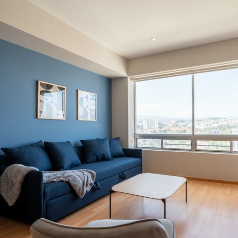 Relax, unwind and enjoy the views from the living room