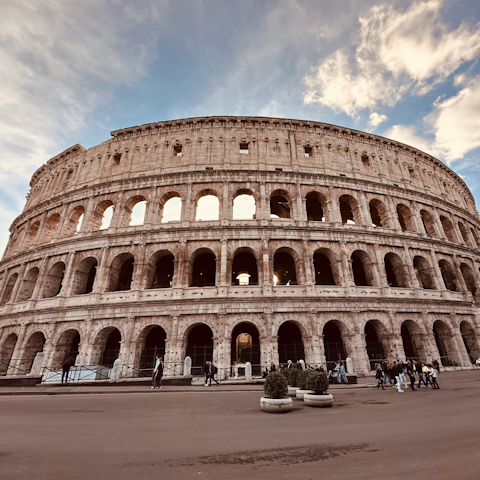 Soak up the history at the Colosseum, 7km away
