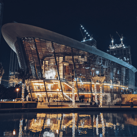 Enjoy a memorable performance at Dubai Opera, it's a short drive away