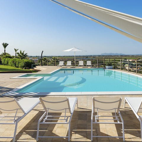 Lounge in the sun and admire the views or take a refreshing dip in the pool